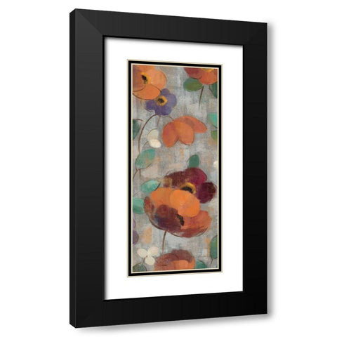 Urban Floral Panel II Black Modern Wood Framed Art Print with Double Matting by Vassileva, Silvia