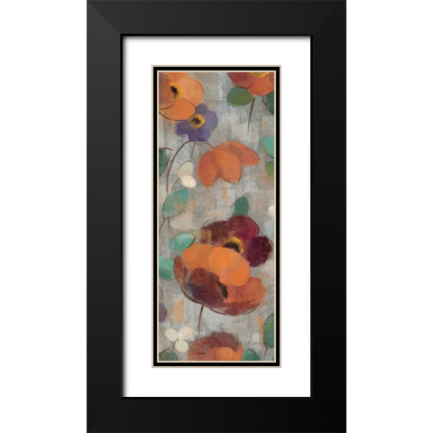 Urban Floral Panel II Black Modern Wood Framed Art Print with Double Matting by Vassileva, Silvia