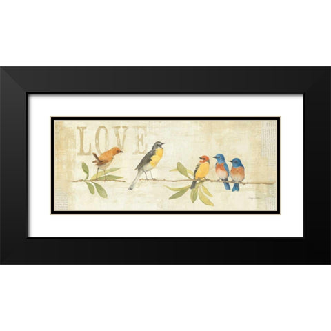 Adoration of the Magpie Panel I Black Modern Wood Framed Art Print with Double Matting by Tillmon, Avery