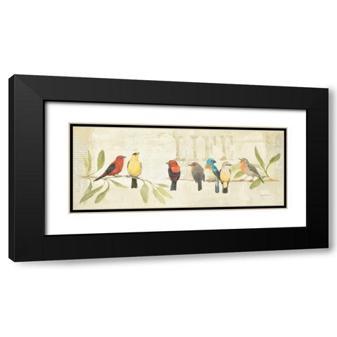 Adoration of the Magpie Panel II Black Modern Wood Framed Art Print with Double Matting by Tillmon, Avery
