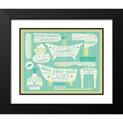 Wash Up VIII Black Modern Wood Framed Art Print with Double Matting by Pela Studio