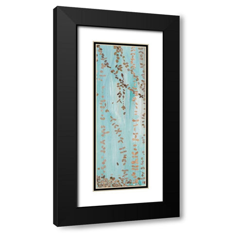 Trailing Vines III Blue Black Modern Wood Framed Art Print with Double Matting by Boggs, Candra