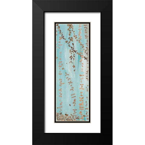 Trailing Vines III Blue Black Modern Wood Framed Art Print with Double Matting by Boggs, Candra