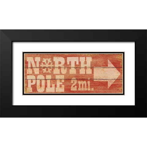 North Pole Black Modern Wood Framed Art Print with Double Matting by Brissonnet, Daphne