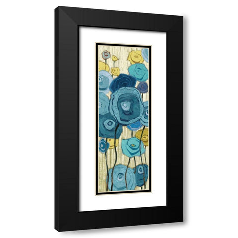 Lemongrass in Blue Panel I Black Modern Wood Framed Art Print with Double Matting by Novak, Shirley