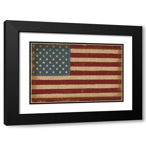 USA Strong Black Modern Wood Framed Art Print with Double Matting by Pela Studio