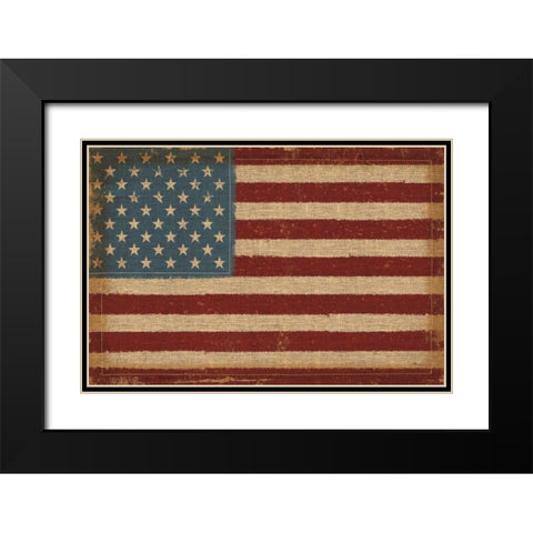 USA Strong Black Modern Wood Framed Art Print with Double Matting by Pela Studio