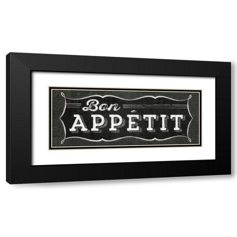 La Cuisine Chalk I Black Modern Wood Framed Art Print with Double Matting by Pela Studio