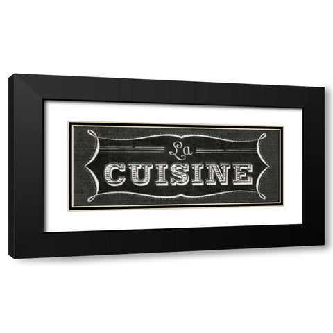 La Cuisine Chalk II Black Modern Wood Framed Art Print with Double Matting by Pela Studio