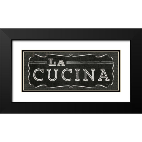 La Cuisine Chalk III Black Modern Wood Framed Art Print with Double Matting by Pela Studio