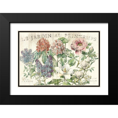 Le Jardin Printemps Black Modern Wood Framed Art Print with Double Matting by Schlabach, Sue