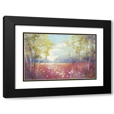 Purple Field Crop Black Modern Wood Framed Art Print with Double Matting by Purinton, Julia