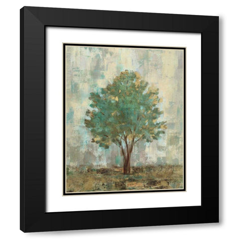 Verdi Trees II Black Modern Wood Framed Art Print with Double Matting by Vassileva, Silvia