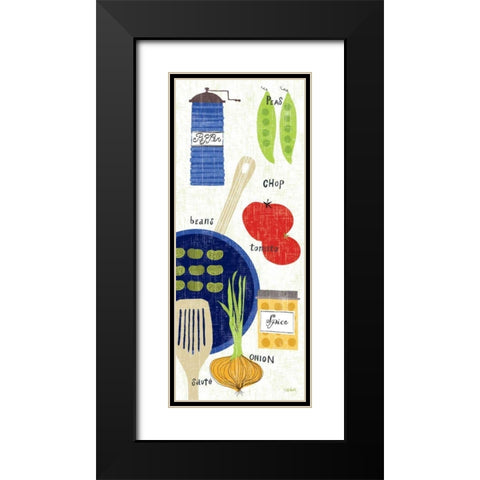 Cooking It Black Modern Wood Framed Art Print with Double Matting by Schlabach, Sue