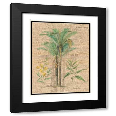 Palm Study II Black Modern Wood Framed Art Print with Double Matting by Wild Apple Portfolio