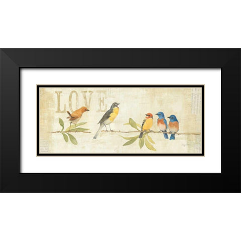 Adoration of the Magpie Panel I Black Modern Wood Framed Art Print with Double Matting by Tillmon, Avery