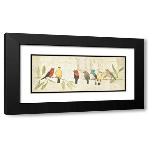 Adoration of the Magpie Panel II Black Modern Wood Framed Art Print with Double Matting by Tillmon, Avery