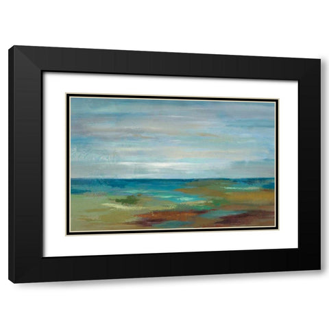 Wispy Clouds Black Modern Wood Framed Art Print with Double Matting by Vassileva, Silvia