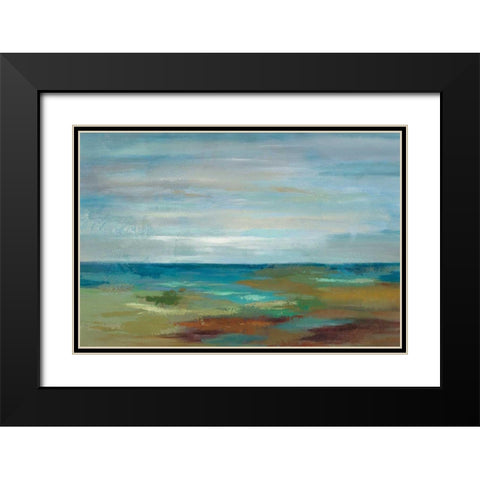 Wispy Clouds Black Modern Wood Framed Art Print with Double Matting by Vassileva, Silvia