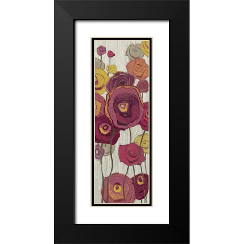 Lemongrass in Plum Panel I Black Modern Wood Framed Art Print with Double Matting by Novak, Shirley