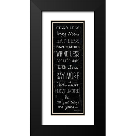 All Good Things Black Modern Wood Framed Art Print with Double Matting by Mullan, Michael