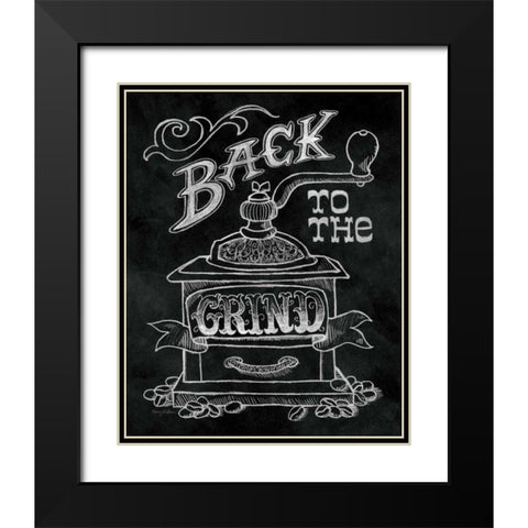 Back to the Grind No Border Black Modern Wood Framed Art Print with Double Matting by Urban, Mary