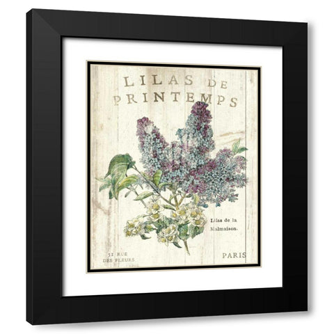 Lilas de Printemps Black Modern Wood Framed Art Print with Double Matting by Schlabach, Sue