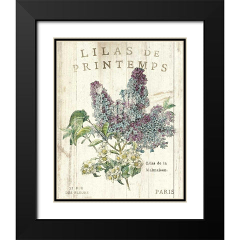 Lilas de Printemps Black Modern Wood Framed Art Print with Double Matting by Schlabach, Sue