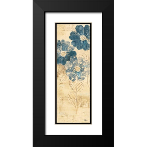 Daisy Trio I Black Modern Wood Framed Art Print with Double Matting by Hristova, Albena