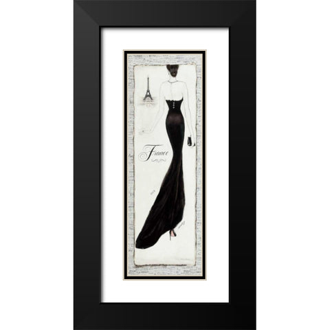 Elegance I Black Modern Wood Framed Art Print with Double Matting by Adams, Emily