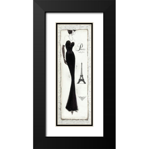 Elegance II Black Modern Wood Framed Art Print with Double Matting by Adams, Emily
