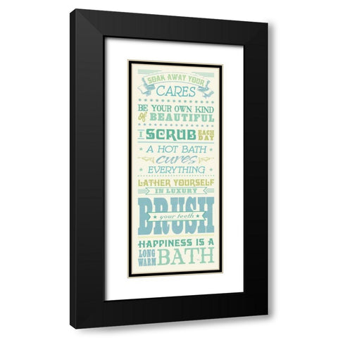Wash Up III Black Modern Wood Framed Art Print with Double Matting by Pela Studio