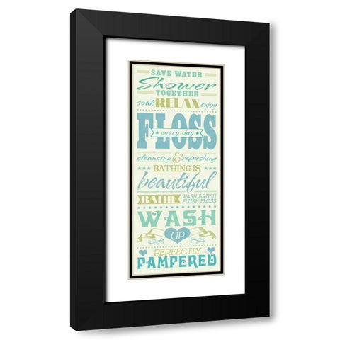 Wash Up IV Black Modern Wood Framed Art Print with Double Matting by Pela Studio