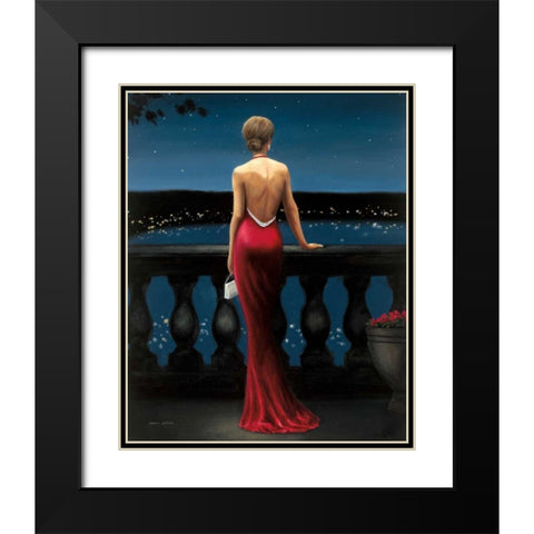 Thinking of Him Black Modern Wood Framed Art Print with Double Matting by Wiens, James