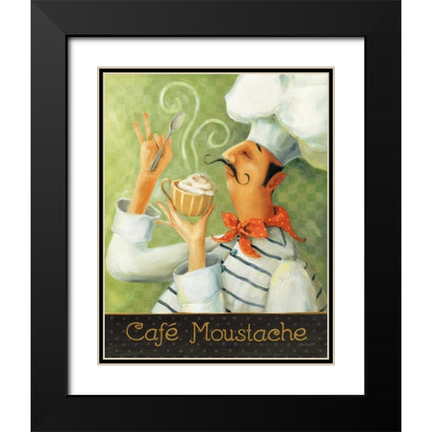 Cafe Moustache II Black Modern Wood Framed Art Print with Double Matting by Audit, Lisa