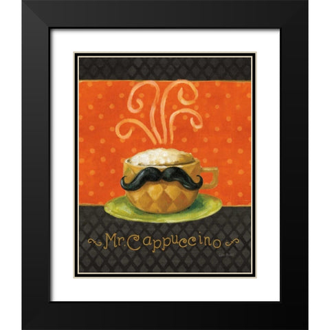 Cafe Moustache IV Black Modern Wood Framed Art Print with Double Matting by Audit, Lisa