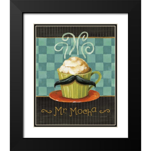 Cafe Moustache V Black Modern Wood Framed Art Print with Double Matting by Audit, Lisa
