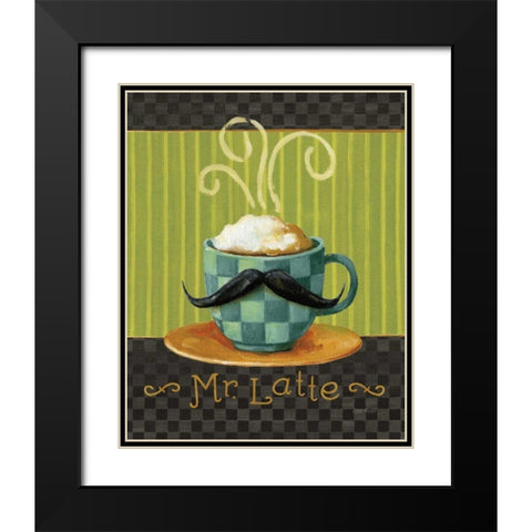 Cafe Moustache VI Black Modern Wood Framed Art Print with Double Matting by Audit, Lisa
