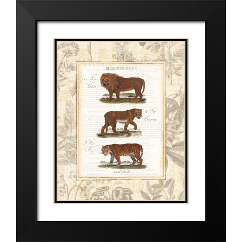 African Animals IV Black Modern Wood Framed Art Print with Double Matting by Wild Apple Portfolio