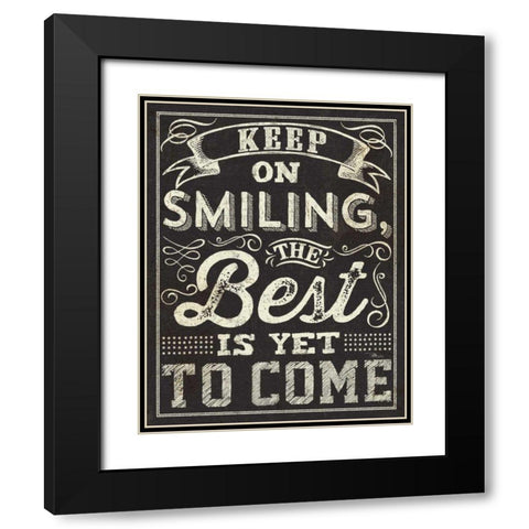 Chalk Quotes II Black Modern Wood Framed Art Print with Double Matting by Pela Studio