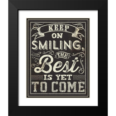 Chalk Quotes II Black Modern Wood Framed Art Print with Double Matting by Pela Studio