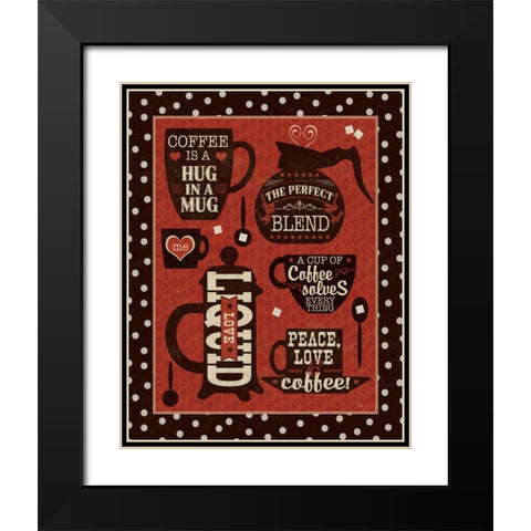 Coffee Talk II  Black Modern Wood Framed Art Print with Double Matting by Pela Studio