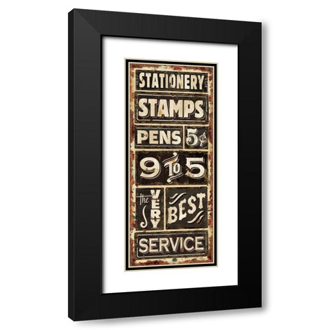 Nine to Five I Black Modern Wood Framed Art Print with Double Matting by Pela Studio
