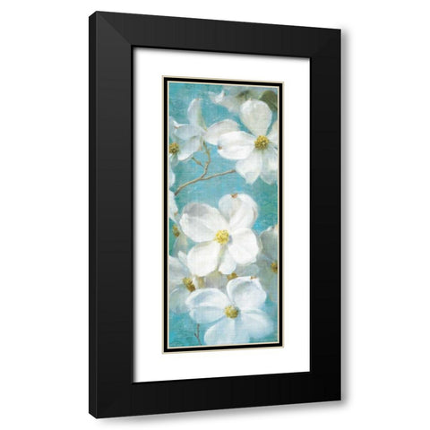 Indiness Blossom Panel Vintage II Black Modern Wood Framed Art Print with Double Matting by Nai, Danhui