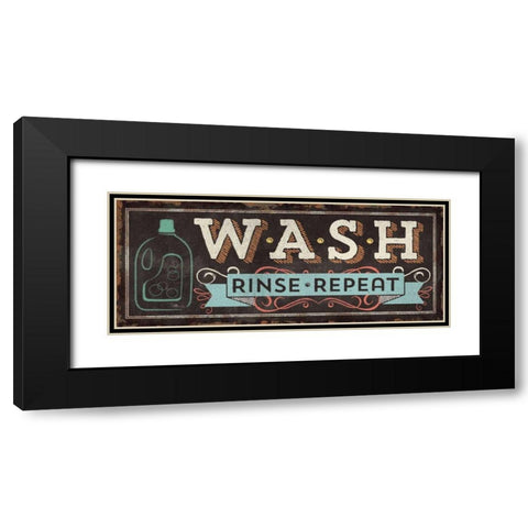 Laundry Day II Black Modern Wood Framed Art Print with Double Matting by Pela Studio