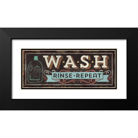Laundry Day II Black Modern Wood Framed Art Print with Double Matting by Pela Studio