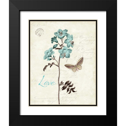 Slated Blue I Black Modern Wood Framed Art Print with Double Matting by Pertiet, Katie