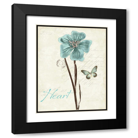 Slated Blue III Black Modern Wood Framed Art Print with Double Matting by Pertiet, Katie