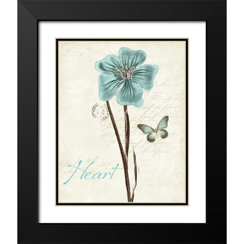 Slated Blue III Black Modern Wood Framed Art Print with Double Matting by Pertiet, Katie