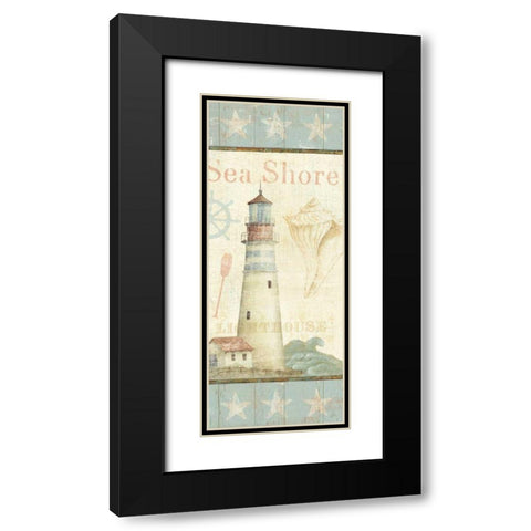 Coastal Shells I Black Modern Wood Framed Art Print with Double Matting by Brissonnet, Daphne